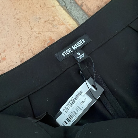 🔷 NEW Steve Madden Womens Waverly Sequined Stripe Flared Pants Black Size Small - Picture 10 of 13